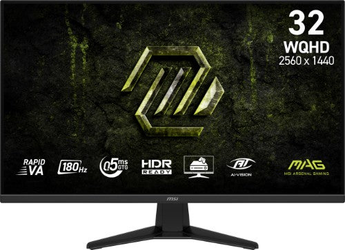 MSI MAG 325QF E18V computer monitor 80 cm (31.5") 2560 x 1440 pixels Wide Quad HD LED Black