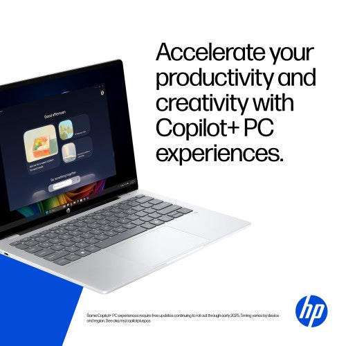 HP OmniBook 5 NGAI OmniBook 5 Next Gen AI 14-he0001na Copilot+ PC Snapdragon X1-26-100 Laptop 35.6 cm (14") 2K 16 GB LPDDR5x-SDRAM 512 GB SSD Wi-Fi 6E (802.11ax) Windows 11 Home Silver