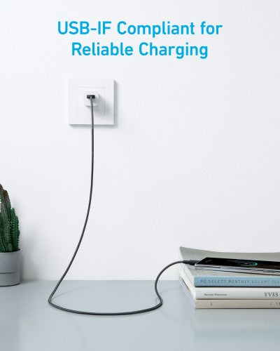 Anker USB-A to USB-C Braided Charging Cable 0.9 m, Black