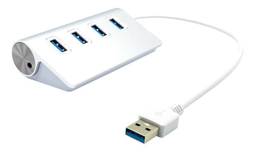 ProXtend 4-port USB-A 3.2 Gen 1 USB Hub, Silver 35cm