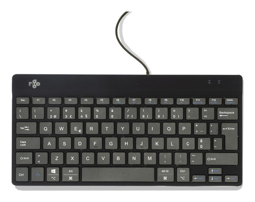 R-Go Tools Ergonomic keyboard R-Go Compact Break, compact keyboard with break software, QWERTY (PT), wired, black
