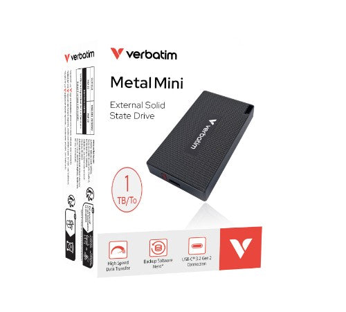 Verbatim Metal Mini SSD USB-C 3.2 Gen 2 1 TB