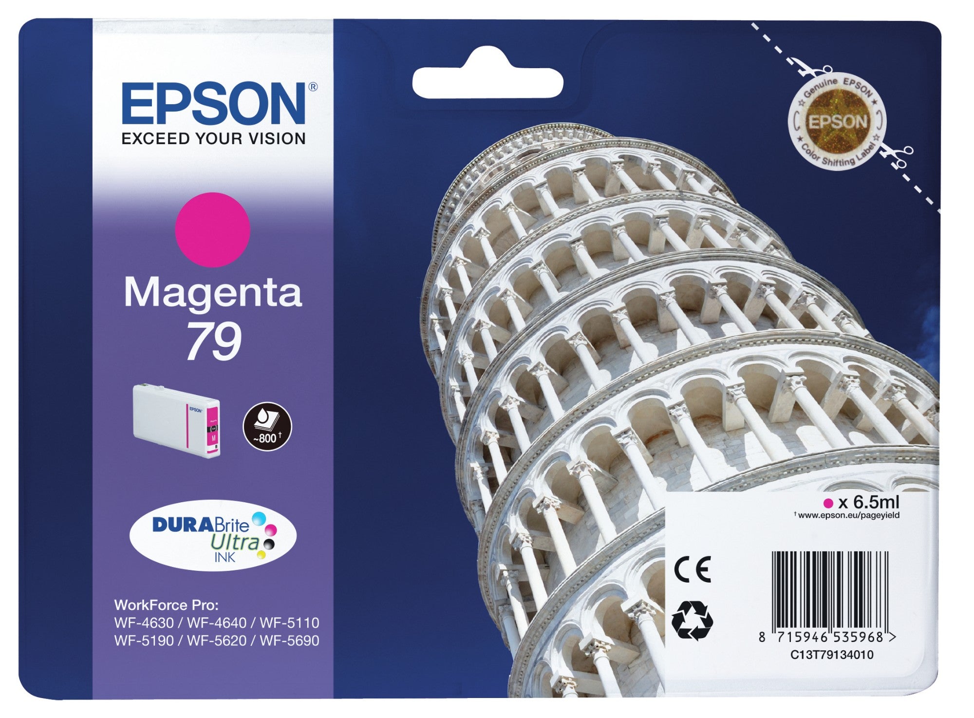 Epson C13T79134010/79 Ink cartridge magenta, 800 pages 6,5ml for Epson WF 4630/5110