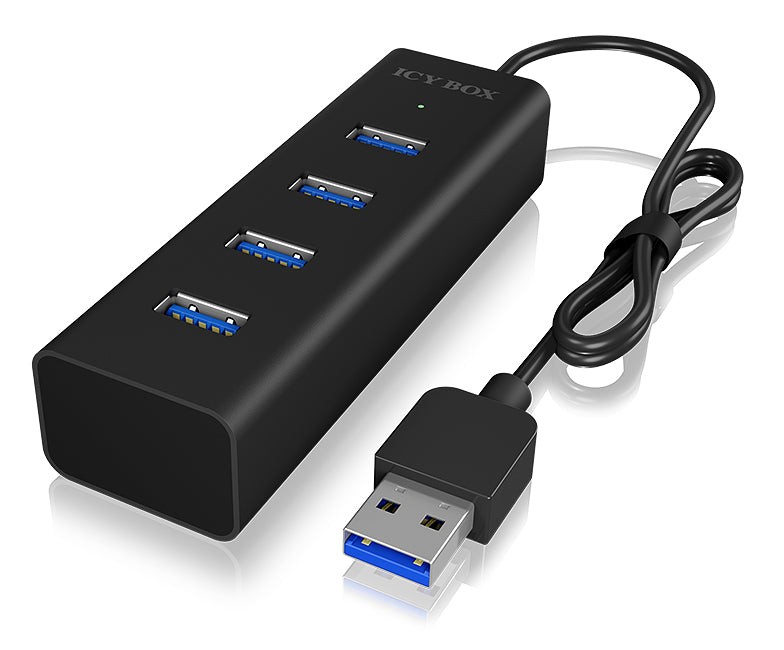 ICY BOX IB-HUB1409-U3 USB 3.2 Gen 1 (3.1 Gen 1) Type-A 5000 Mbit/s Black