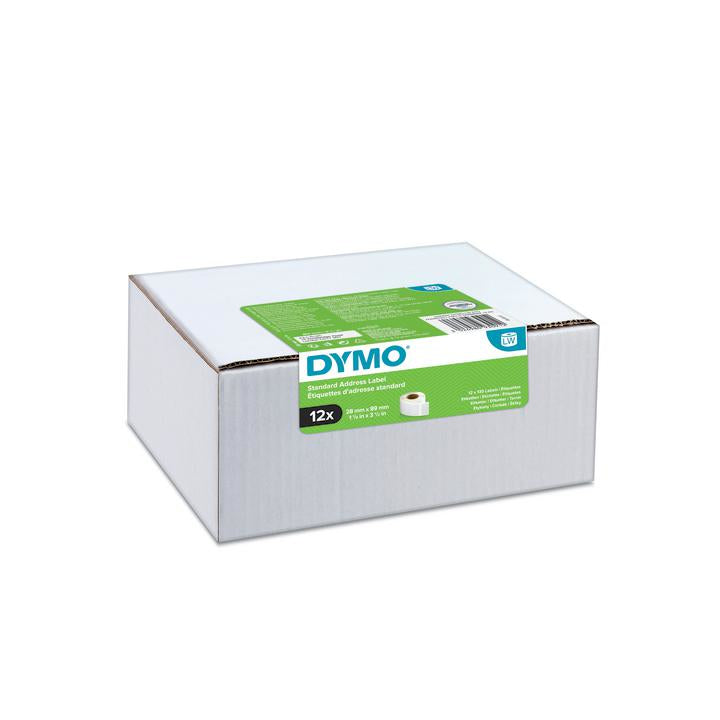 Dymo 2093091 DirectLabel-etikettes 89mm x28mm Pack=12 for Dymo LW 550 60mm/400 Duo/60mm