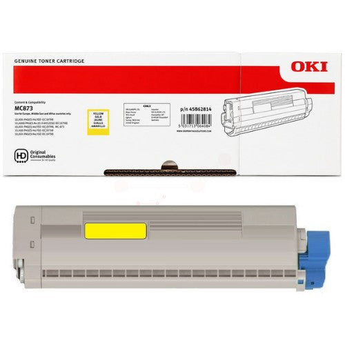 OKI 45862814 Toner-kit yellow high-capacity, 10K pages ISO/IEC 19798 for OKI MC 873