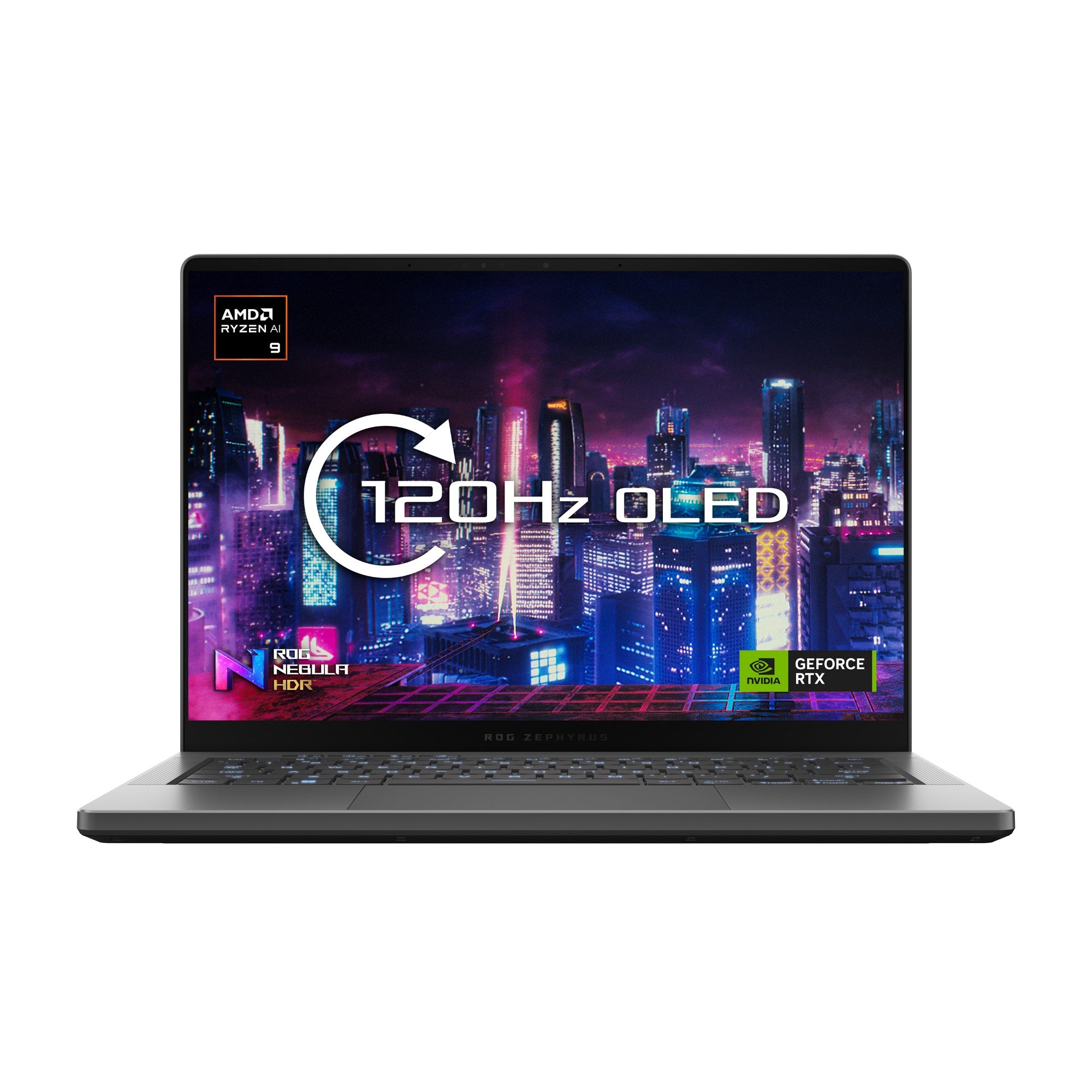 ASUS ROG Zephyrus G14 GA403UI-QS060W Laptop 35.6 cm (14") 3K AMD Ryzen™ 9 8945HS 32 GB LPDDR5x-SDRAM 1 TB SSD NVIDIA GeForce RTX 4070 Wi-Fi 6E (802.11ax) Windows 11 Home Black, Grey