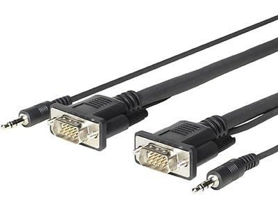 Vivolink PROVGAMCS4.6 video cable adapter 4.6 m VGA (D-Sub) + 3.5mm Black