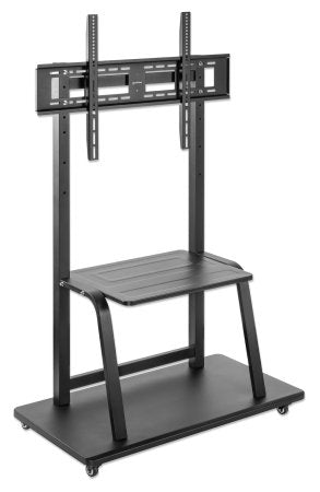 Manhattan Trolley Mount Stand for TV & Monitors, For screens 37" to 100", VESA compatability: all between 200x200 to 800x600mm - check the dimensions of the four mounting holes on back of screen to ensure it fits, Max 150kg, Height-adjustable to four leve