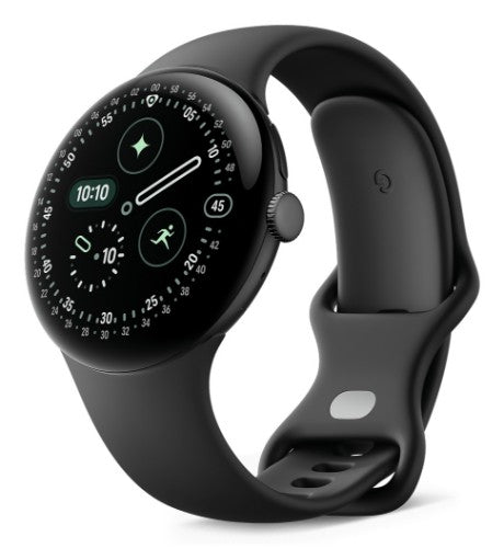 Google Pixel Watch 4 AMOLED 45 mm Digital Touchscreen Black Wi-Fi GPS (satellite)