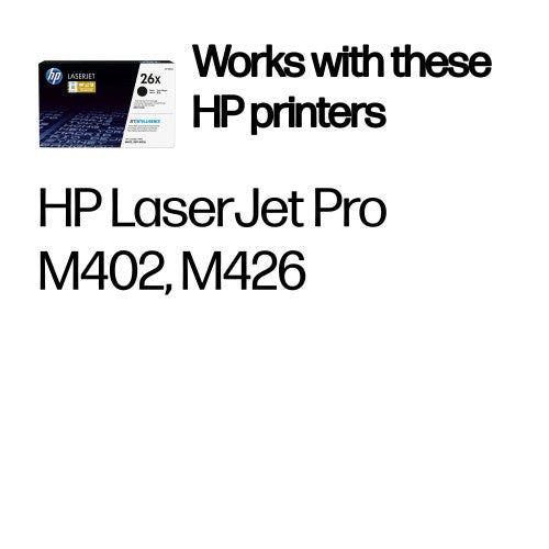 HP CF226X/26X Toner cartridge high-capacity, 9K pages ISO/IEC 19752 for HP LaserJet M 402/e