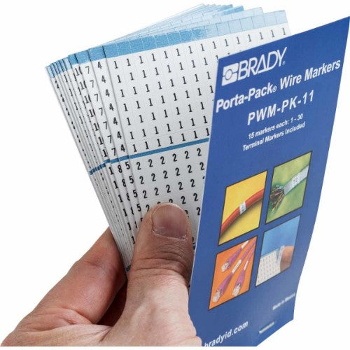 Brady PWM-PK-11 cable marker Black, White Vinyl