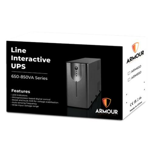 VIDA Armour 650VA uninterruptible power supply (UPS) Line-Interactive 0.65 kVA 390 W 2 AC outlet(s)