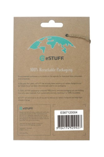 eSTUFF ES67120004 mobile phone case 17 cm (6.7") Cover Black