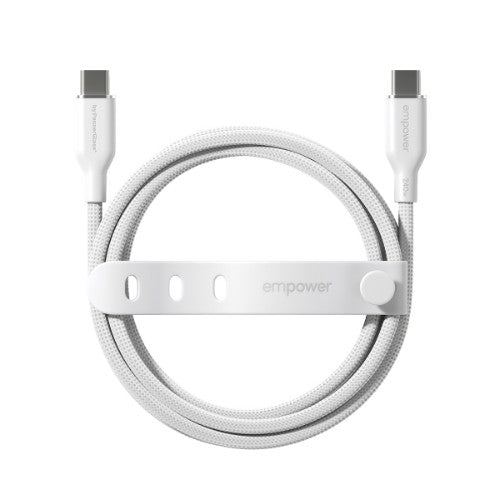 PanzerGlass empower™ by ® Racing 240W USB-C to USB-C Cable | USB 2.0 | 2M | Silver White