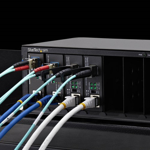 StarTech.com 7-Slot Unmanaged Media Converter Chassis for MCM Media Converter Series, Full Power Isolation, Active Cooling, 10in Rackmount, TAA Compliant