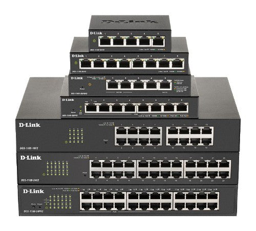 D-Link DGS-1100-08V2 Managed L2 Gigabit Ethernet (10/100/1000) Black
