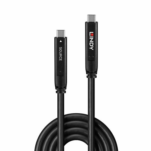 Lindy 8m USB 3.2 Gen 1 and DP 1.4 Type C Hybrid Cable