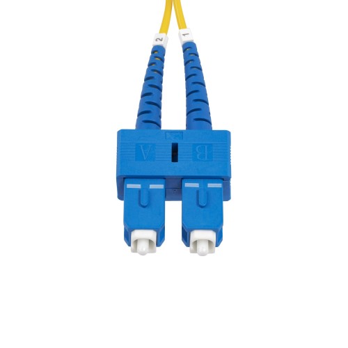 StarTech.com 2m (6.6ft) SC to SC (UPC) OS2 Single Mode Duplex Fiber Optic Cable, 9/125µm, 40G/100G Zipcord, Bend Insensitive, Low Insertion Loss - LSZH Fiber Jumper Cord