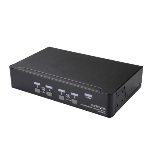 StarTech.com 4 Port DisplayPort KVM Switch - 4K 60Hz - Single Display - Dual Port UHD DP 1.2 USB KVM Switch with Integrated USB 2.0 Hub & Audio - Dell, HP, Apple, Lenovo - TAA Compliant