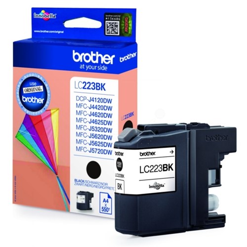 Brother LC-223BK Ink cartridge black, 550 pages ISO/IEC 24711 11.8ml for Brother DCP-J 562/MFC-J 4420/MFC-J 5320
