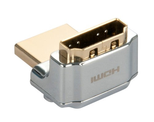 Lindy CROMO HDMI Male to HDMI Female 90 Degree Right Angle Adapter - Up