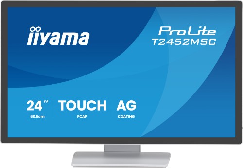 iiyama ProLite T2452MSC-W1AG computer monitor 61 cm (24") 1920 x 1080 pixels Full HD LED Touchscreen White