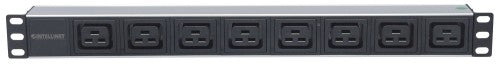 Intellinet 19" 1U Rackmount 8-Output C19 Power Distribution Unit (PDU) With Removable Power Cable and Rear C20 Input