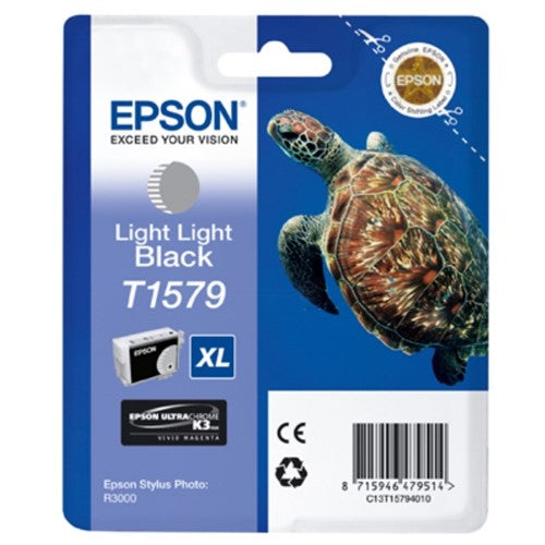 Epson C13T15794010/T1579 Ink cartridge light light black, 23K pages 25.9ml for Epson Stylus Photo R 3000