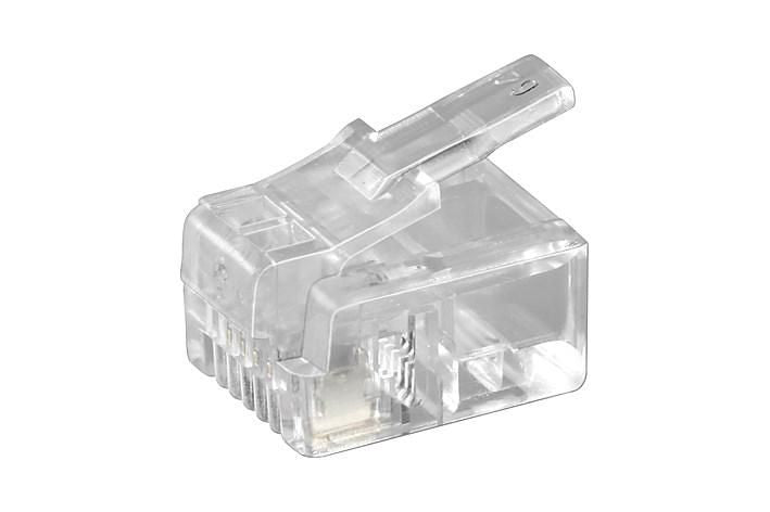 Microconnect KON501-10R wire connector RJ-11 6P4C Transparent