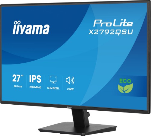 iiyama ProLite 27” IPS QHD panel with 4-side slim bezel and B energy class