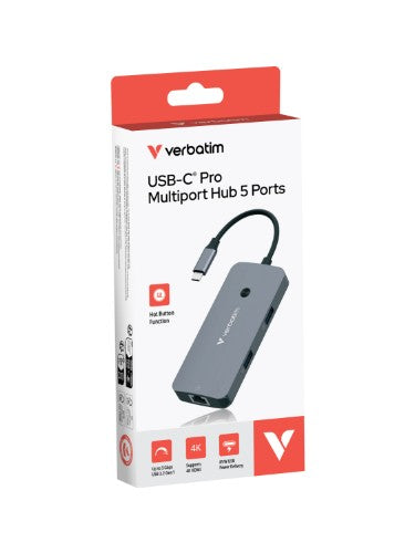 Verbatim CMH-05 USB Type-C 5000 Mbit/s Silver