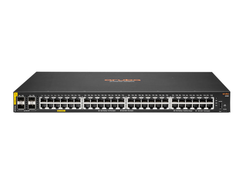 HPE 6100 48G Managed L2 Gigabit Ethernet (10/100/1000) Power over Ethernet (PoE) 1U