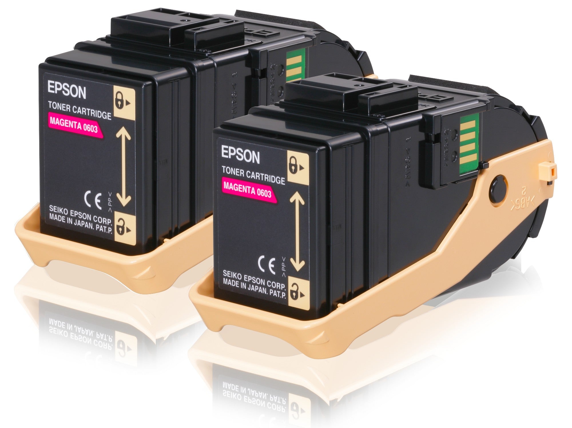 Epson C13S050607/0603 Toner cartridge magenta, 2x7.5K pages Pack=2 for Epson Aculaser C 9300 N