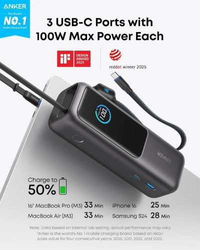 Anker A1695H11 power bank 25000 mAh Black