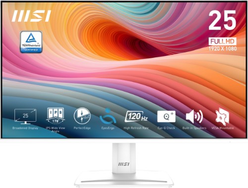 MSI Pro MP251W E2 computer monitor 62.2 cm (24.5") 1920 x 1080 pixels Full HD LED White