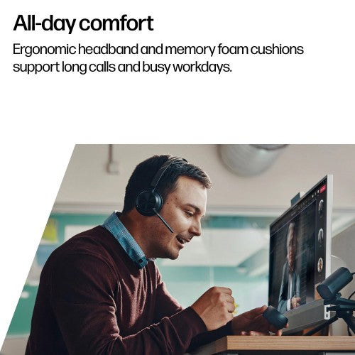 HP Poly Voyager Focus 2 USB-C-C Headset +USB-C/A Adapter