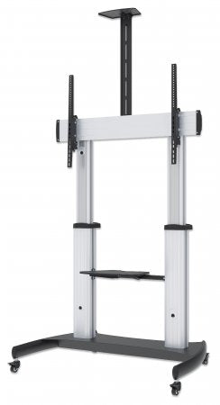 Manhattan Trolley Mount Stand for TV & Monitors, For screens: 60" to 100",VESA compatability:all between 200x200 to 800x600mm -check the dimensions of the four mounting holes on back of screen to ensure it fits,Max 100kg,Height adjustable 1200 to 1685mm,L