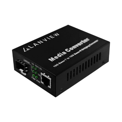 Lanview LVN-MED-SFP+-10GB-X network media converter Multi-mode Black