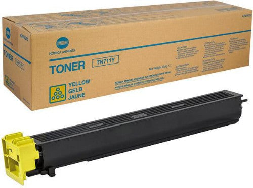 Konica Minolta A3VU250/TN-711Y Toner yellow, 31.5K pages/5% for KM Bizhub C 654