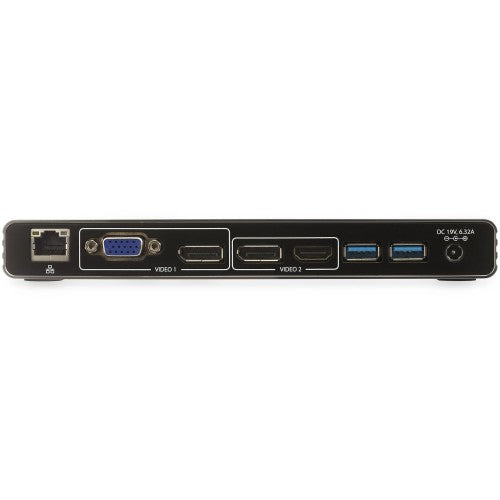 StarTech.com Thunderbolt 3 Dock - Dual 4K 60Hz Monitor TB3 Laptop Docking Station with DisplayPort, HDMI & 1080p VGA - 85W Power Delivery & Charging - 2x USB-A, Ethernet - Mac & Windows