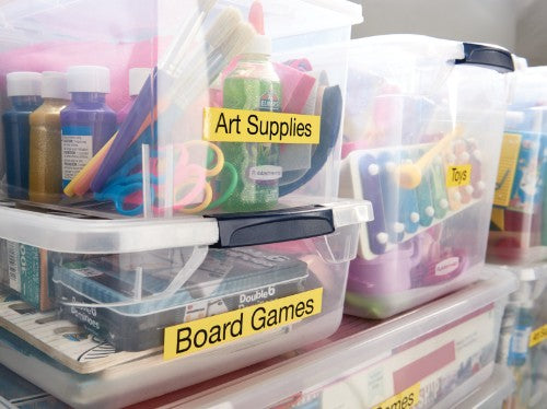 Dymo 45018/S0720580 DirectLabel-etikettes black on yellow 12mm x 7m for Dymo D1 6-12mm/19mm/24mm/9-12mm/9-19mm