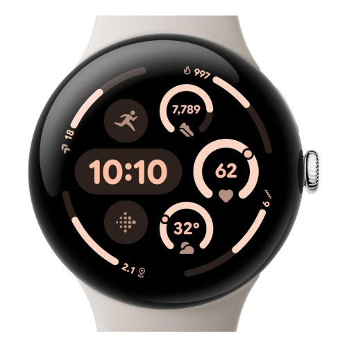 Google Pixel Watch 3 AMOLED 45 mm Digital Touchscreen Silver Wi-Fi GPS (satellite)