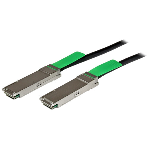 StarTech.com MSA Compliant QSFP+ Direct-Attach Twinax Cable - 2 m (6.6 ft)~MSA Uncoded Compatible 2m 40G QSFP+ to QSFP+ Direct Attach Breakout Cable Twinax - 40 GbE QSFP+ Copper DAC 40 Gbps Low Power Passive Transceiver Module DAC