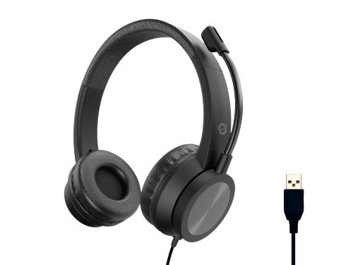 Conceptronic POLONA05B Stereo USB Headset, Noise Cancelling Microphone
