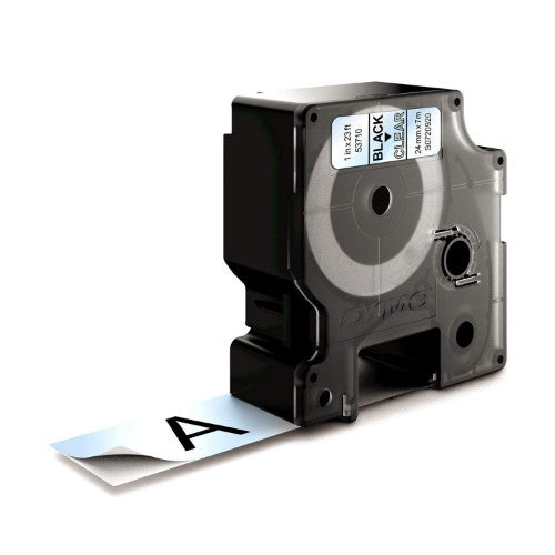 Dymo 53710/S0720920 DirectLabel-etikettes black on Transparent 24mm x 7m for Dymo D1 6-24mm/400 Duo