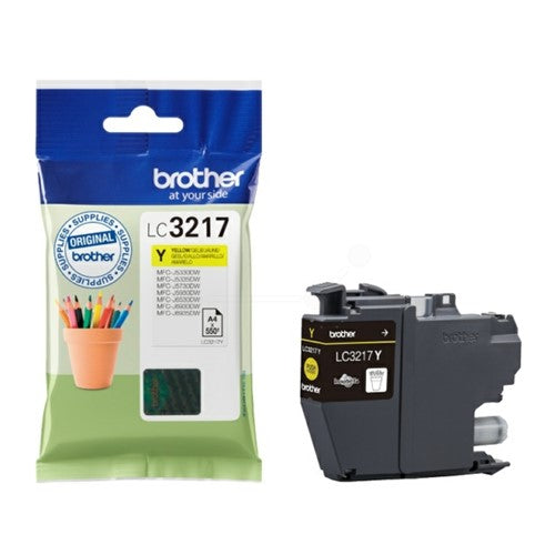 Brother LC-3217Y Ink cartridge yellow, 550 pages ISO/IEC 24711 9ml for Brother MFC-J 5330