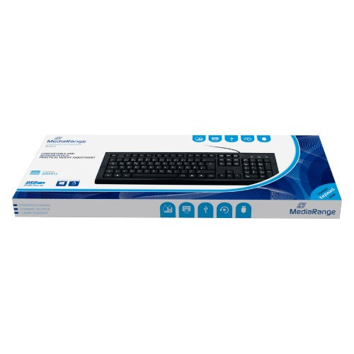 MediaRange MROS101 keyboard USB QWERTZ German Black