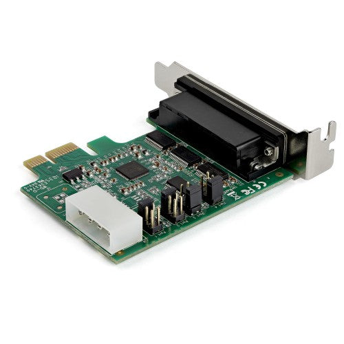 StarTech.com 4-port PCI Express RS232 Serial Adapter Card - PCIe RS232 Serial Host Controller Card - PCIe to Serial DB9 - 16950 UART - Low Profile Expansion Card - Windows/Linux - TAA