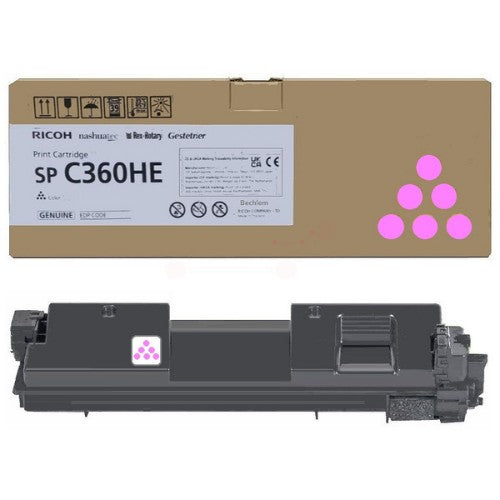 Ricoh 408186/SPC360HE Toner-kit magenta high-capacity, 5K pages ISO/IEC 19752 for Ricoh SP C 360/361